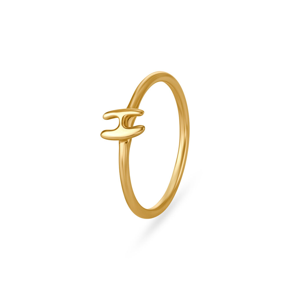 Letter h gold deals ring