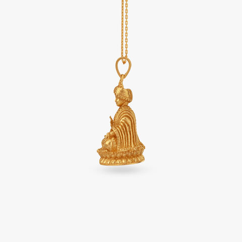 Serene Buddha Gold Pendant