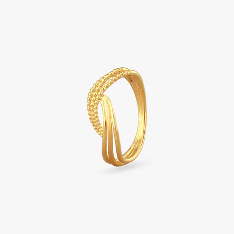 Overlapped Charm Gold Ring