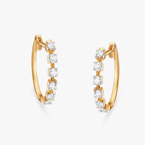 Glitterati Band Hoop Earrings