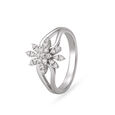Majestic Floral White Platinum Finger Ring,,hi-res image number null