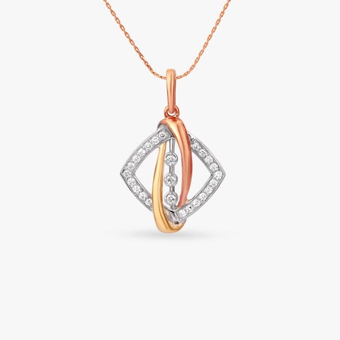 Angular Poise Diamond Pendant