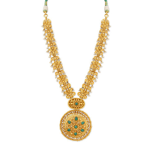 Elaborate Verdant Gold Necklace Set
