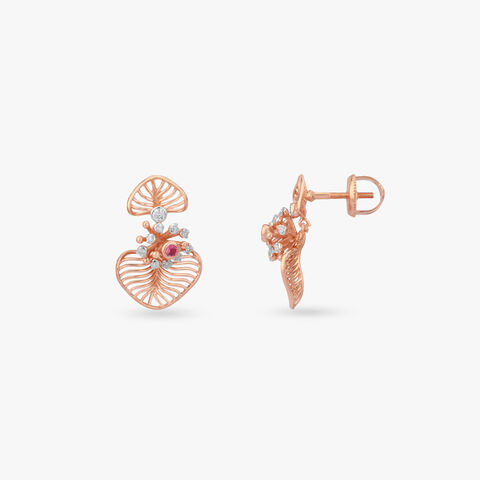 Blush Bloom Diamond Drop Earrings