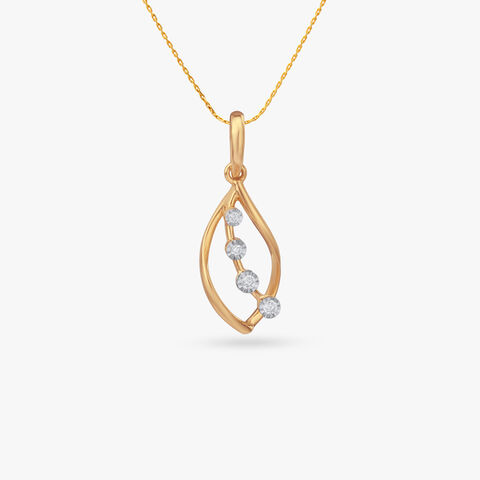Cascade Curve Diamond Pendant