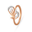 18KT Gold & Diamond Butterfly Finger Ring,,hi-res image number null