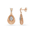 Enchanting Diamond Drop Earrings in White and Rose Gold,,hi-res image number null