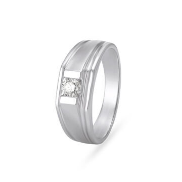 Mount Diamond Platinum Finger Ring For Men