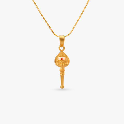 Murugan Vel Gold Pendant for Men