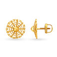 Traditional Elongated Gold Filigree 3 Layer Jhumkas,,hi-res image number null