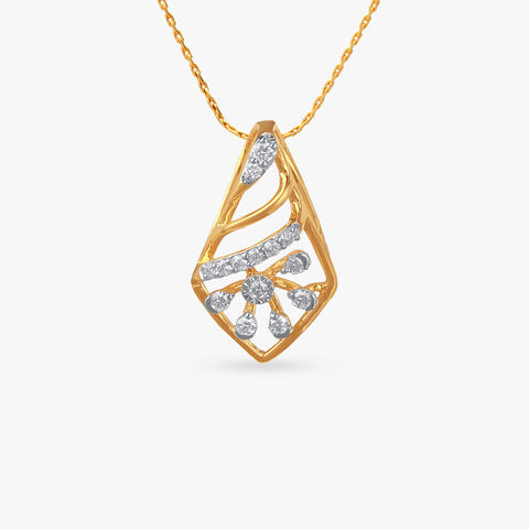 Whirling Spark Diamond Pendant