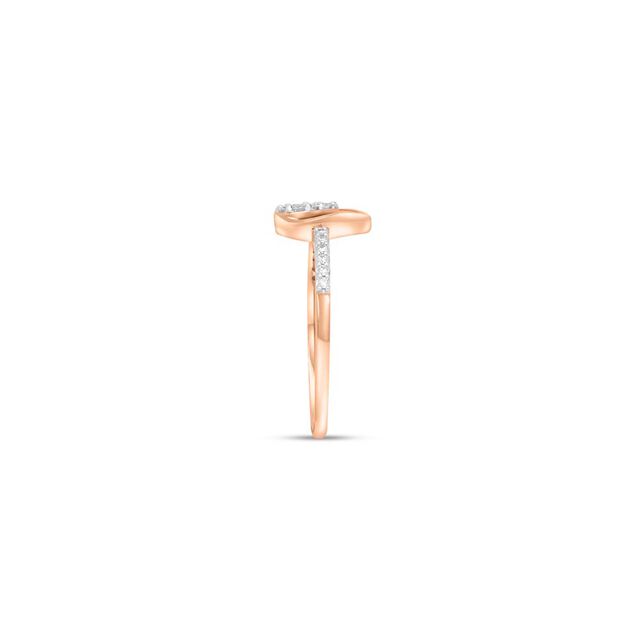 14 KT Rose Gold Paisley Diamond Ring,,hi-res image number null