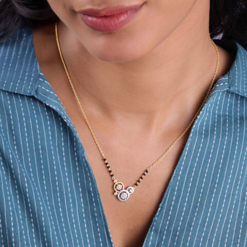 Radiant Layered Diamond Mangalsutra