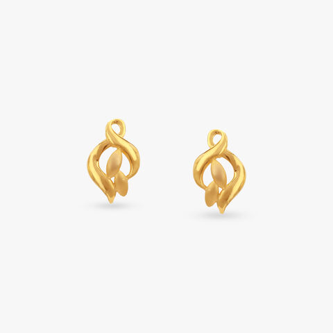 Twisted Grace Gold Stud Earrings