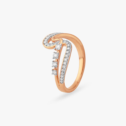 Curved Elegance Diamond Ring