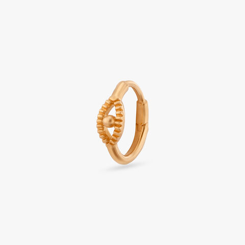 Amber Gleam Gold Nose Pin