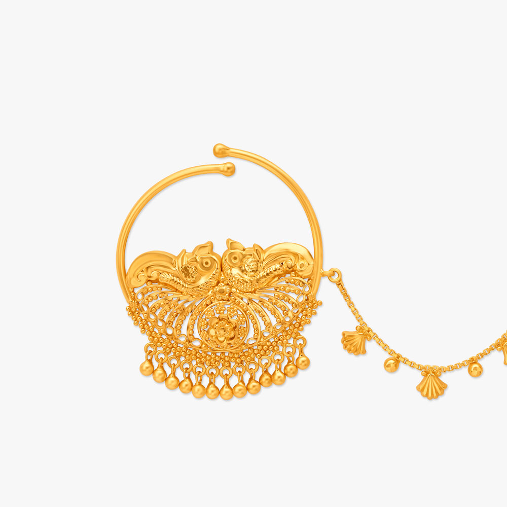Tanishq gold nose ring online