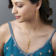 Eclectic Pendant with Chain and Earrings Set,,hi-res image number null