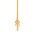Alluring 22 Karat Yellow Gold Filigree Leaf Maang Tikka,,hi-res image number null
