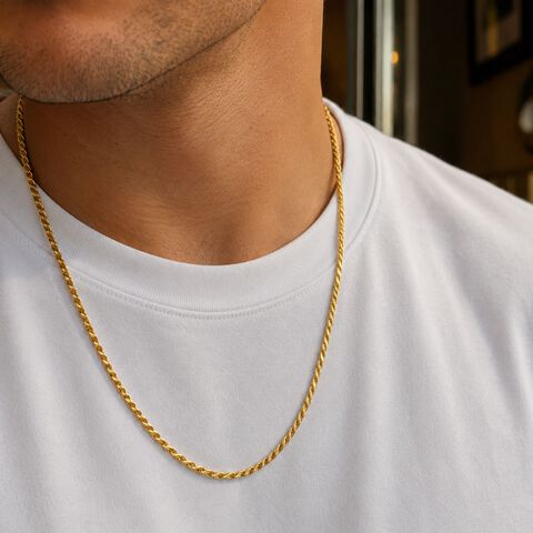 Cross Links Gold Chain For Men