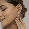 Crochet Sparkle Gold and Diamond Drop Earrings 2