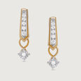 Chic Sparkle Gold & Diamond Drop Earrings 4