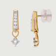 Chic Sparkle Gold & Diamond Drop Earrings 5