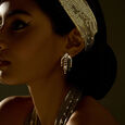 Retro Rhythm Gold & Diamond Drop Earrings 