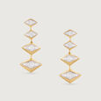 Disco Beat Gold & Diamond Drop Earrings 2