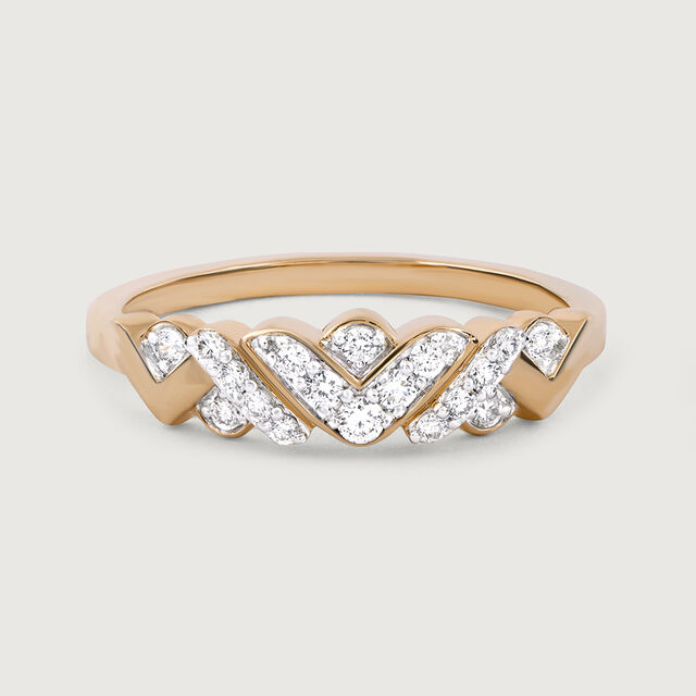 Basketry Vibes Gold and Diamond Finger Ring 3