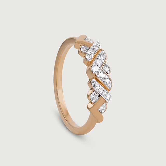 Basketry Vibes Gold and Diamond Finger Ring 4
