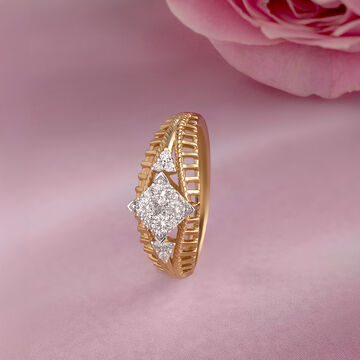 Love Lock Gold & Diamond Finger Ring