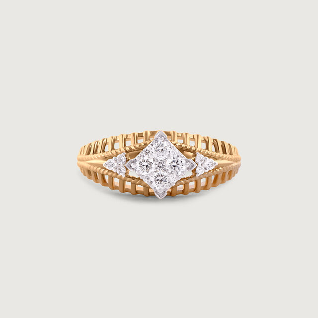 Love Lock Gold & Diamond Finger Ring