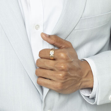 Love Fantasy Gold & Diamond Finger Ring for Men