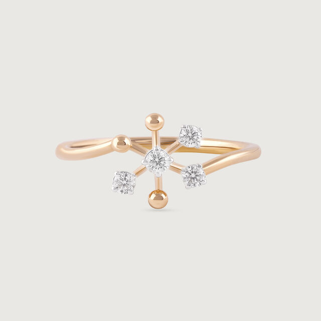 Groovy Glow Gold & Diamond Finger Ring 3