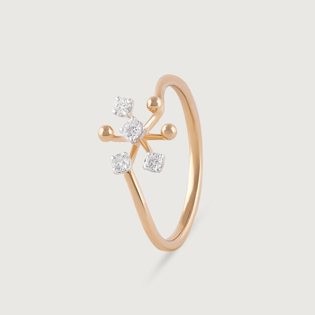 Groovy Glow Gold & Diamond Finger Ring 4
