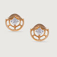 Paisley Sparkle Gold and Diamond Nose Pin 2