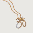 Sacred Om Gold and Diamond Pendant 4