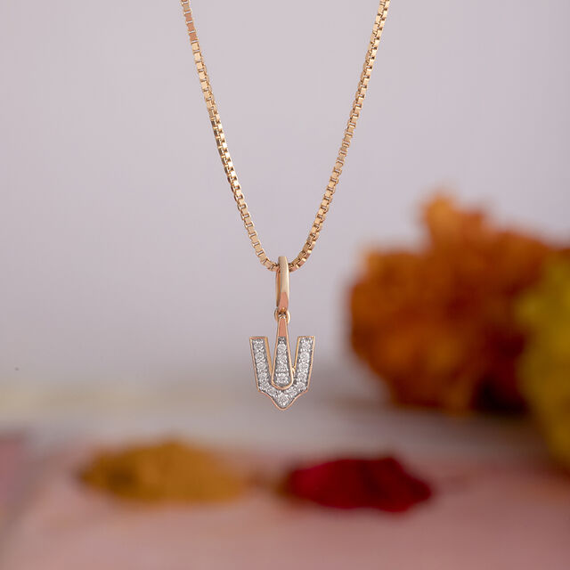 Tirupati Balaji Gold and Diamond Pendant 