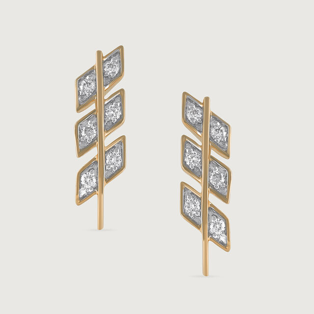 Artisan Heritage Gold & Diamond Stud Earrings 4
