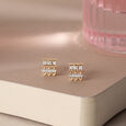 Twisted Harmony Gold & Diamond Stud Earrings 
