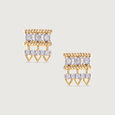 Twisted Harmony Gold & Diamond Stud Earrings 4