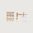 Twisted Harmony Gold & Diamond Stud Earrings 5