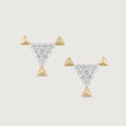 Heritage Spiral Gold & Diamond Stud Earrings 4