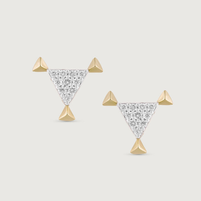 Heritage Spiral Gold & Diamond Stud Earrings 4
