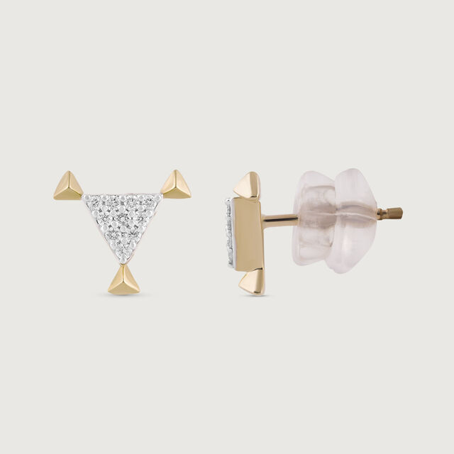 Heritage Spiral Gold & Diamond Stud Earrings 5