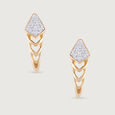 Sequine Radiance Gold & Diamond Stud Earrings 2