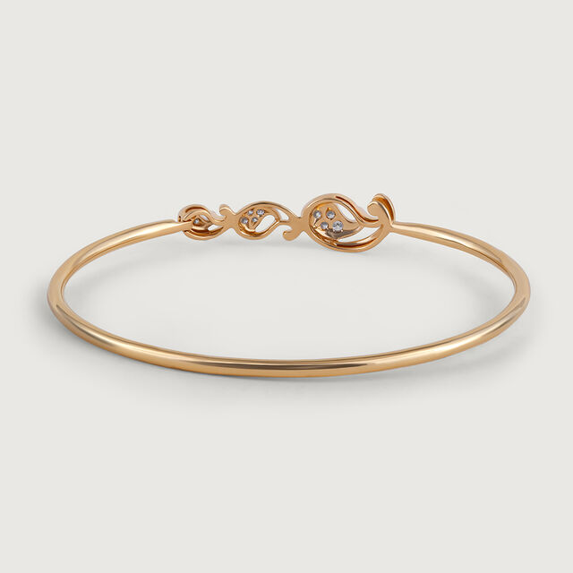 Paisley Paradise Gold and Diamond Bangle 4