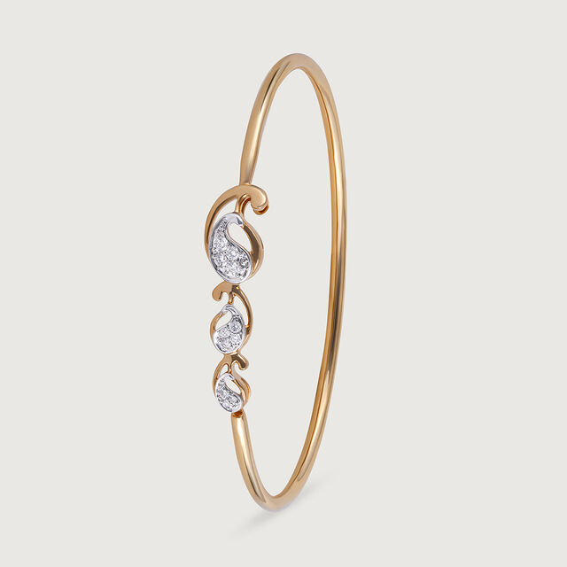 Paisley Paradise Gold and Diamond Bangle 5