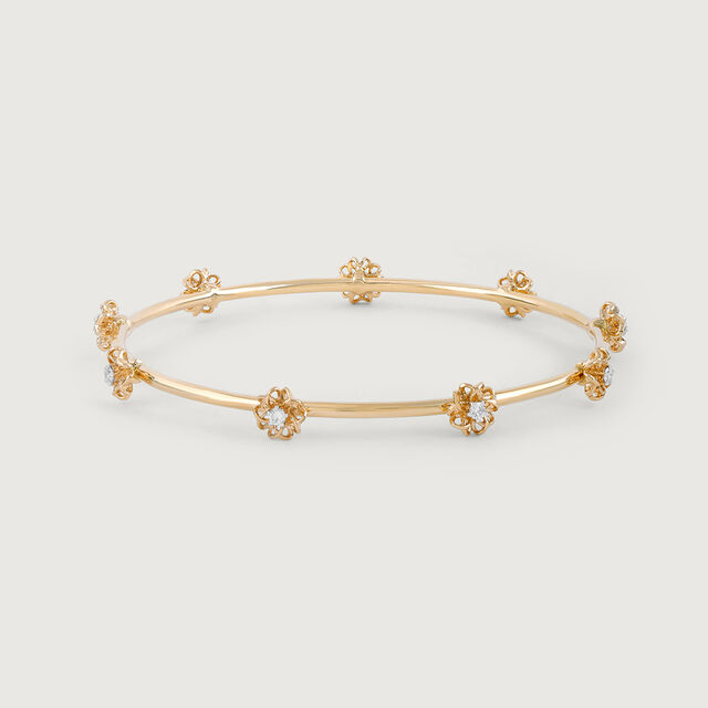 Crochet Shine Gold and Diamond Bangle 4
